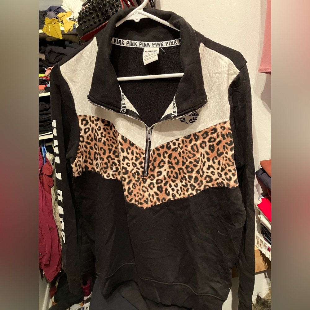 VS Pink half zip sweatshirt
